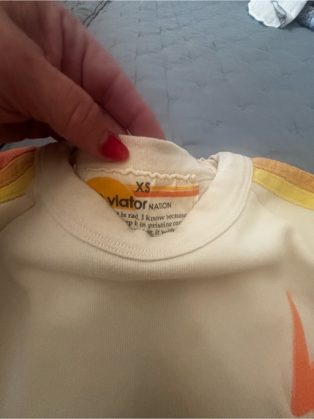 Aviator Nation Cream Sweatshirt and matching sweatpants - XS - Picture 3 of 7